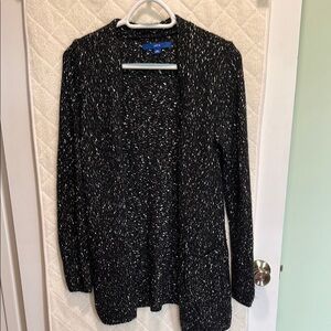 🌟2 for $15 // black speckled cardigan